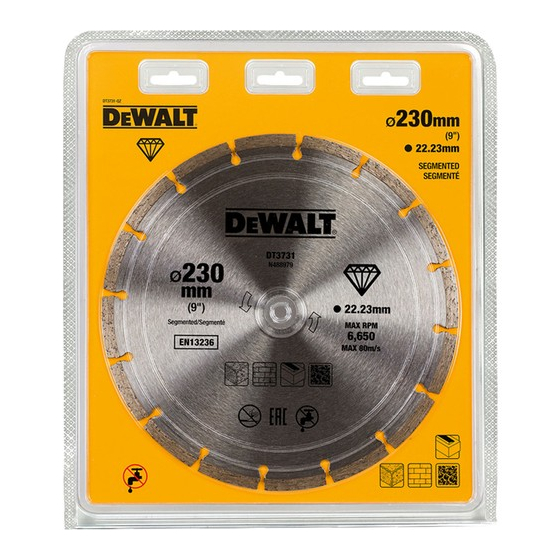 DeWalt DT3731 Disque diamant segmenté ø230mm