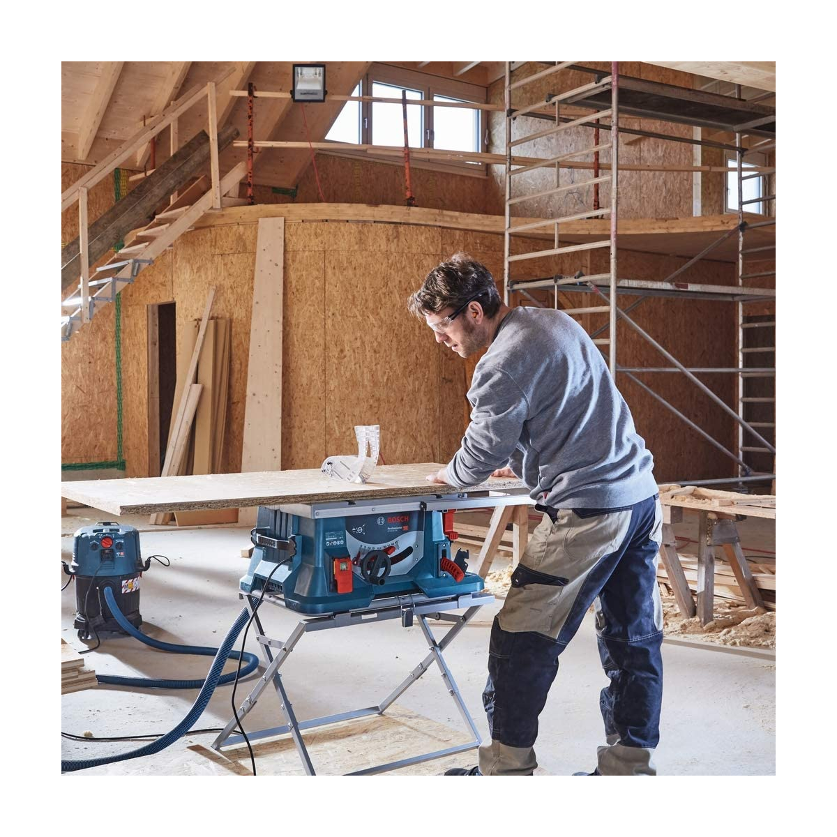 Bosch Professional - Scie Sur Table GTS 635-216 1600W - Avec Support Et Lame - Mobile Et Puissante