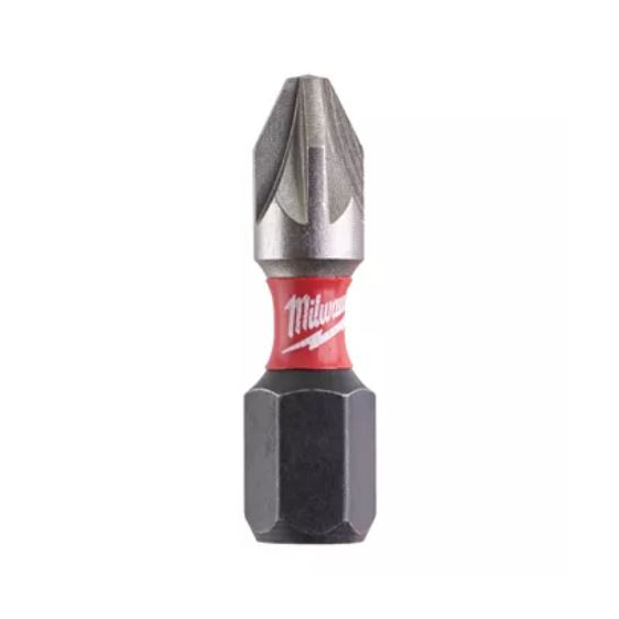 Milwaukee x25 Embouts PZ2 de Vissage Shockwave 25mm (4932430864)