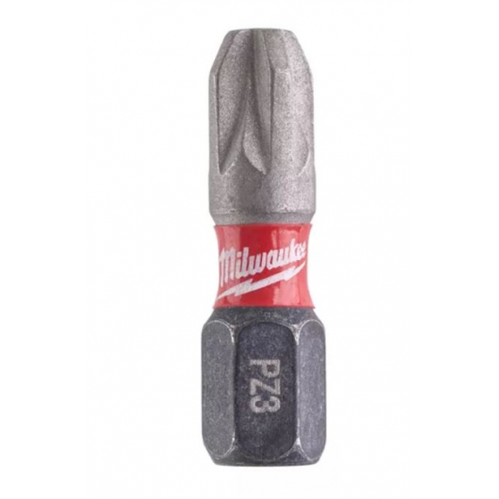 Milwaukee x1 Embout PZ3 de Vissage Shockwave 25mm (4932430869 x1)