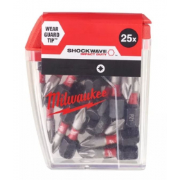 Milwaukee x25 Embouts PZ3 de Vissage Shockwave 25mm (4932430869)