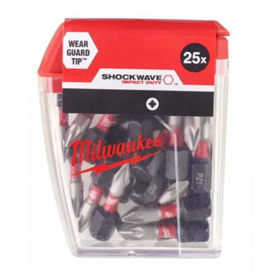 Milwaukee x25 Embouts PZ3 de Vissage Shockwave 25mm (4932430869)