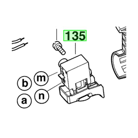 AEG Interrupteur pour Scie sauteuse STEP90X, STEP70, STEP75, STEP100X (4931381104)