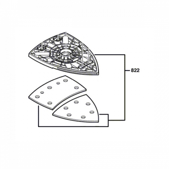 Bosch Plateau de ponçage avec surface VELCRO pour ponceuse PSM80A, PSM100A, PRIO, PSM10.8LI (2609001937)
