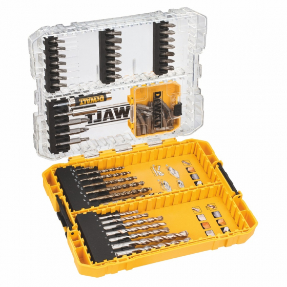 DeWalt DT70759-QZ Coffret de forets et d'embouts de vissage Toughcase de 63 pièces