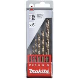 Makita D-57168 Coffret de 6 Forets Inox aux Cobalt 5%