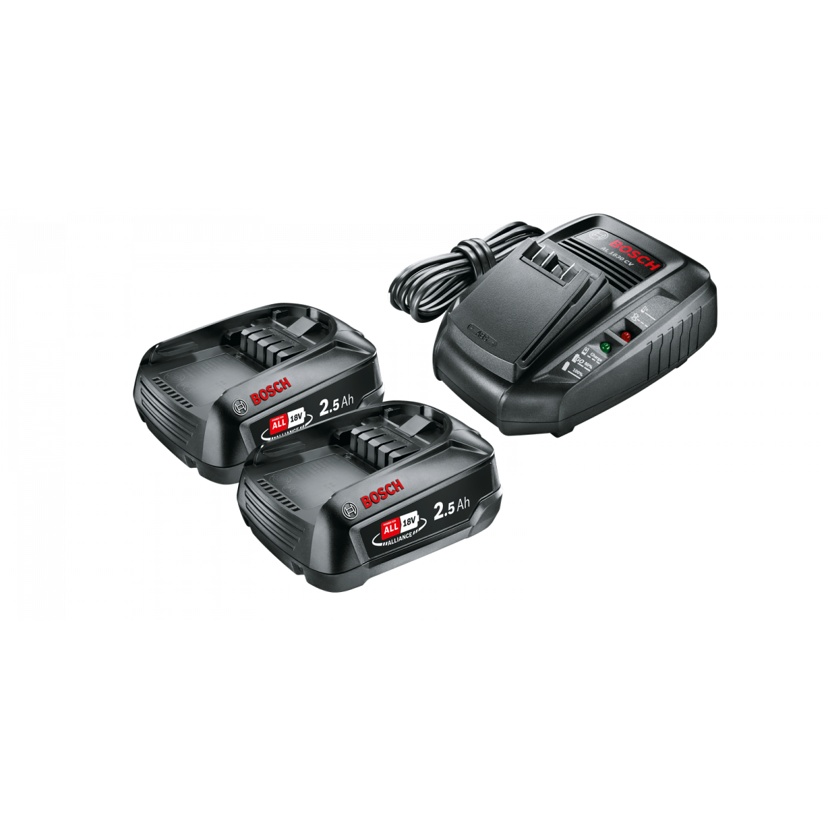 Bosch Starter set Batterie PBA 18V 2x2.5Ah W-B + chargeur 1h
