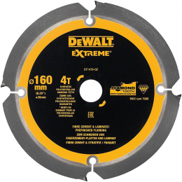 DeWalt DT1471 Lame ø165x20x4Dts Fibrociment et Stratifié