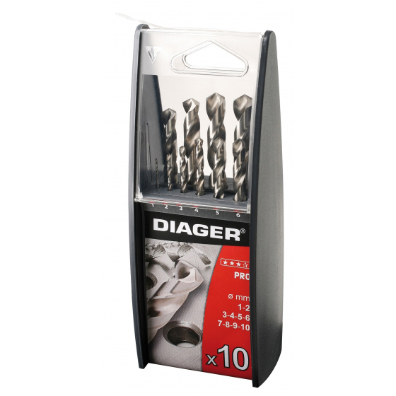 Coffret de 10 forets métal DIAGER 718C