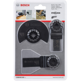 Bosch Set de 3 Lames Bois pour outil multifonction STARLOCK (2608662343)