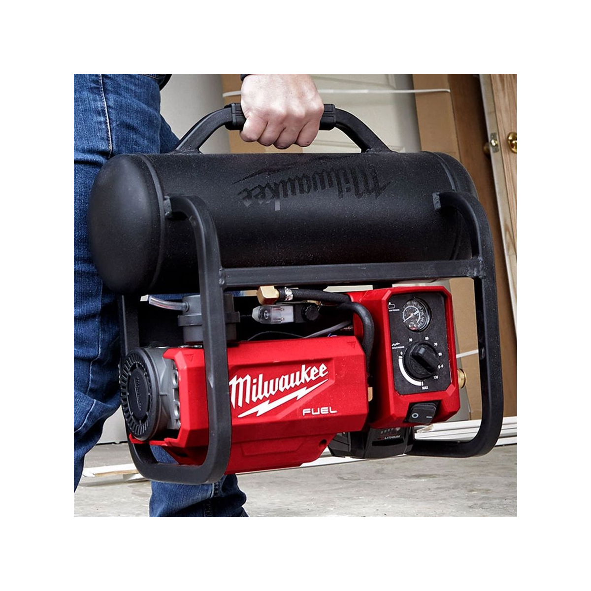 Compresseur Voiture Sans Fil Compresseur D'Air Sans Fil TPDL Pour Batterie  Milwaukee M18 - Gonfleur Pneus Auto, Moto, Vélo - Arrêt Auto 150 PSI, LED  Gonfleur Pneus M18 18V, image size:1200x1200