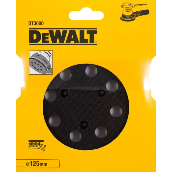 DeWalt Plateaux de ponçage avec surface velcro ø125mm pour ponceuse (DT3600-QZ)