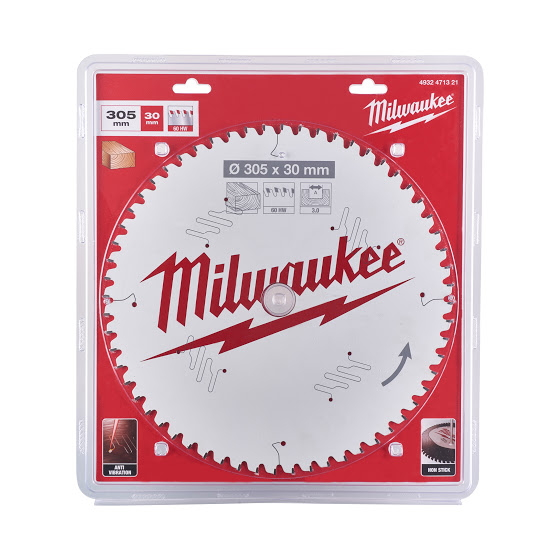 Milwaukee Lame de scie circulaire Bois Ø305x30x60Dts (4932471321) Milwaukee Lame de scie circulaire Bois Ø305x30x60Dts (4932471321)