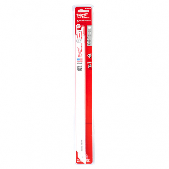 Milwaukee Lames (5x) de scie Sabre métal Sawzall 300mm x 1,4mm (48005189)