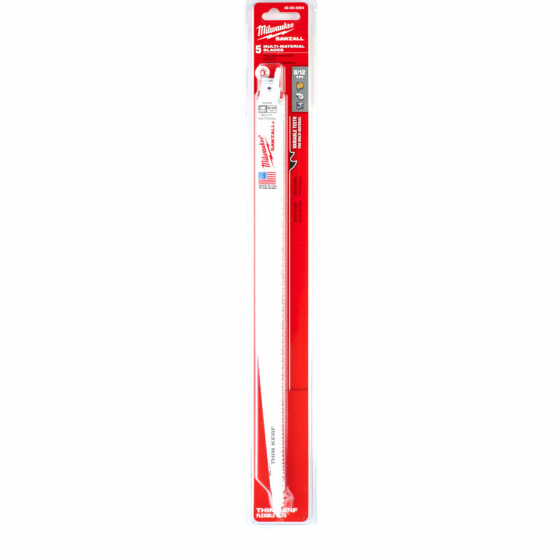 Milwaukee Lames (5x) de scie Sabre Multi-matériaux 300mm x 3.2mm (48005094)