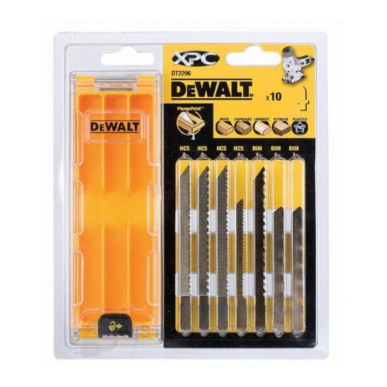 DEWALT Coffret 10 lames scie sauteuse XPC - DT2296