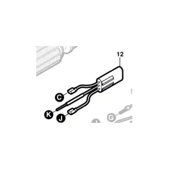 Bosch 2609001564 Filtre antiparasitaire meuleuse angulaire PWS550, PWS600, PWS650, PWS700