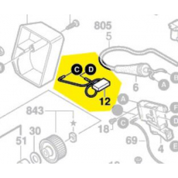 Bosch 1600A0086Z Condensateur antiparasitaire Ponceuse à bande GBS75AE