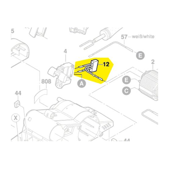 Bosch 2607329148 Condensateur antiparasitaire pour Rabot GHO40-82C