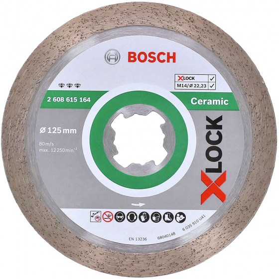 Bosch 2608615164 Disques à tronçonner ø125mm diamantés Best for Ceramic X-LOCK