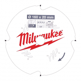 Milwaukee Lame de scie circulaire Fibre de verre Ø160x20x4Dts (4932471293)