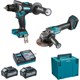 Makita DK0124G201 Ensemble de 2 machines 40 V max Li-Ion 2x4.0Ah XGT (DF001G + GA005G)