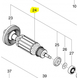 Makita 510306-3 Induit pour meuleuse droite GD0801C