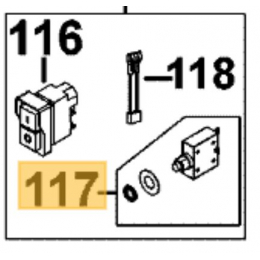 Dewalt 1004696-39 Interrupteur Coupe circuit pour Scie sur Table DW745