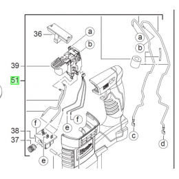Milwaukee Kit Interrupteur Perforateur 18V HD18HX, HD18H (201881001)