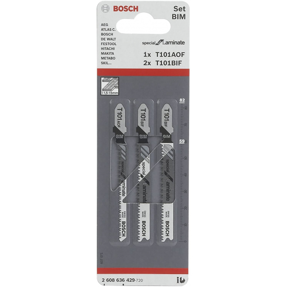 Bosch Lames de scie sauteuse T101BIF et T101AOF Special for Laminate (2608636429)
