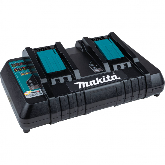 Makita Pack Énergie 18V Li-Ion 5.0Ah (2 batteries BL1850B + 1 chargeur double DC18RD) avec coffret MAK-PAC (197629-2)