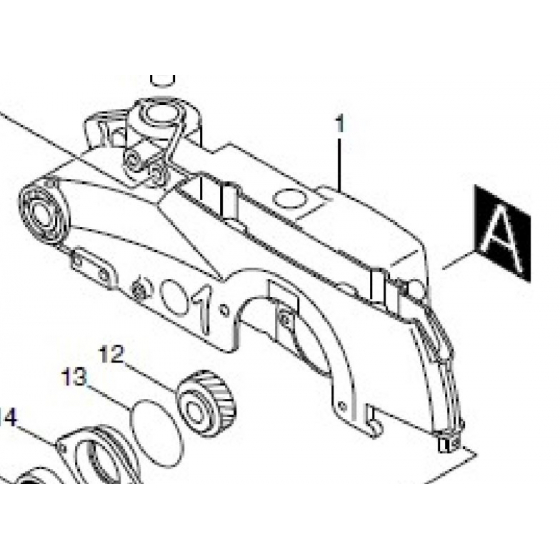 Makita 142818-4 Carter de lame inférieur de scie LH1040