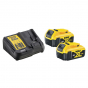 Dewalt DCB115P2-QW Pack de 2 Batteries 18V 5.0Ah XR Li-ion + Chargeur DCB115