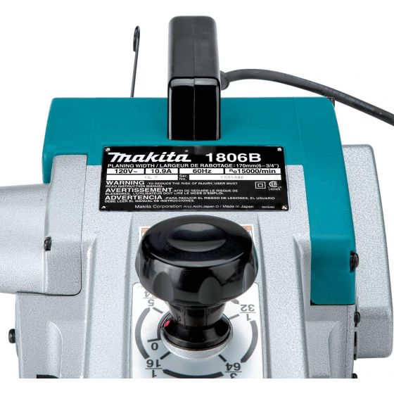 Makita 1806B Rabot de charpente 170mm 1700W avec caisse de transport en Bois