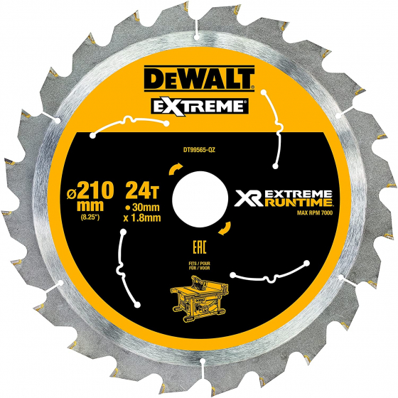 DeWALT Lame de scie circulaire ø210x30 24 Dents "Extrême Runtime" DT99565-QZ