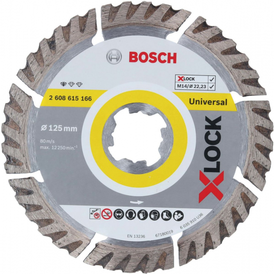 Bosch Disques à tronçonner ø125mm diamantés Standard for Universal X-LOCK (2608615166)