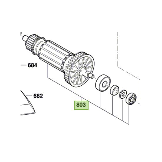 Bosch Induit 230V pour outil multi-fonction PMF220CE, PMF250CES (1604010B5G)