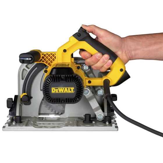 Dewalt DWS520KTR-QS Scie circulaire plongenate ø165mm 1300W avec coffret et rail 1500mm