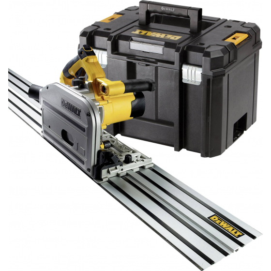 Dewalt DWS520KTR-QS Scie circulaire plongenate ø165mm 1300W avec coffret et rail 1500mm