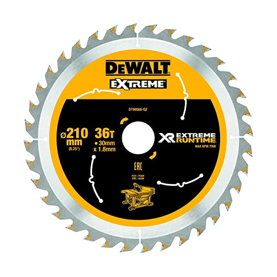 DeWALT Lame de scie circulaire ø210x30 36 Dents "Extrême Runtime" DT99566-QZ