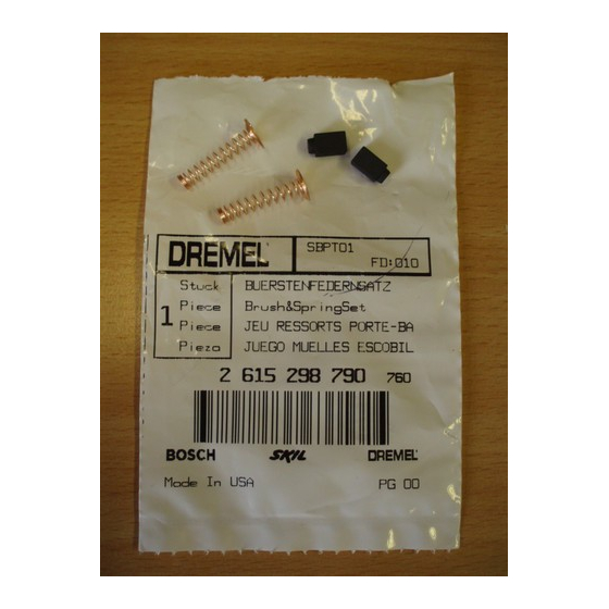BOSCH / DREMEL 2615298790 Charbons - Jeu de balais BOSCH / DREMEL 2615298790 Charbons - Jeu de balais