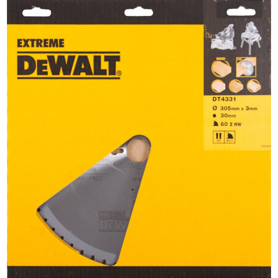 Dewalt Lame Extrême Workshop 305x30mm 60 Dents BOIS (DT4331-QZ)
