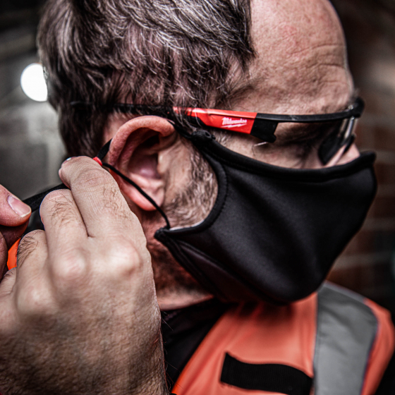 Milwaukee Masque respiratoire tissu lavable haute performance S/M/L/XL (Lot de x3)