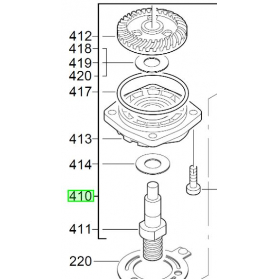 Milwaukee Flasque de palier pour meuleuse AG8-125, AG8-115, AG9-125 (4931358682)