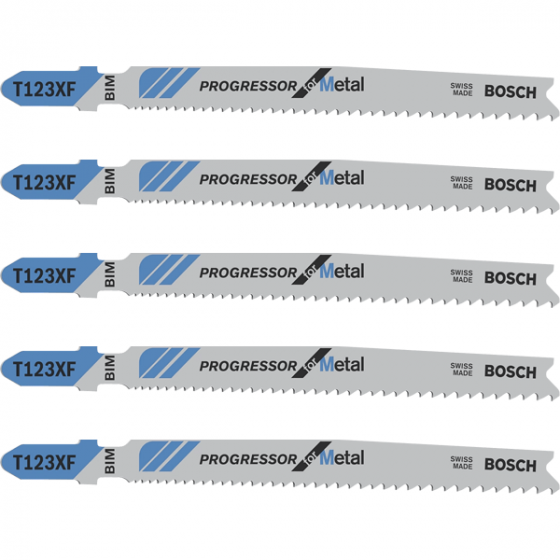 Bosch Lames de scie sauteuse métal T123X Progressor for métal (2608638473)
