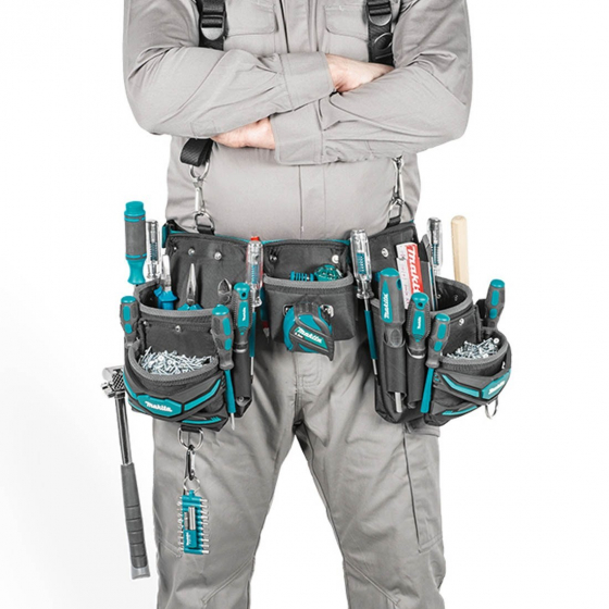 Makita Ceinture porte outils complète à 5 poches E-05169 Makita Ceinture porte outils complète à 5 poches E-05169