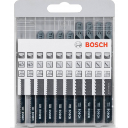 Bosch Coffret de 10 lames de scie sauteuse Basic for Wood (2607010629)