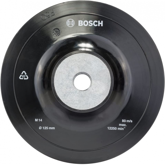 Bosch Plateau de ponçage ø125mm pour meuleuse d'angle M14 (1608601033) Bosch Plateau de ponçage ø125mm pour meuleuse d'angle M14 (1608601033)