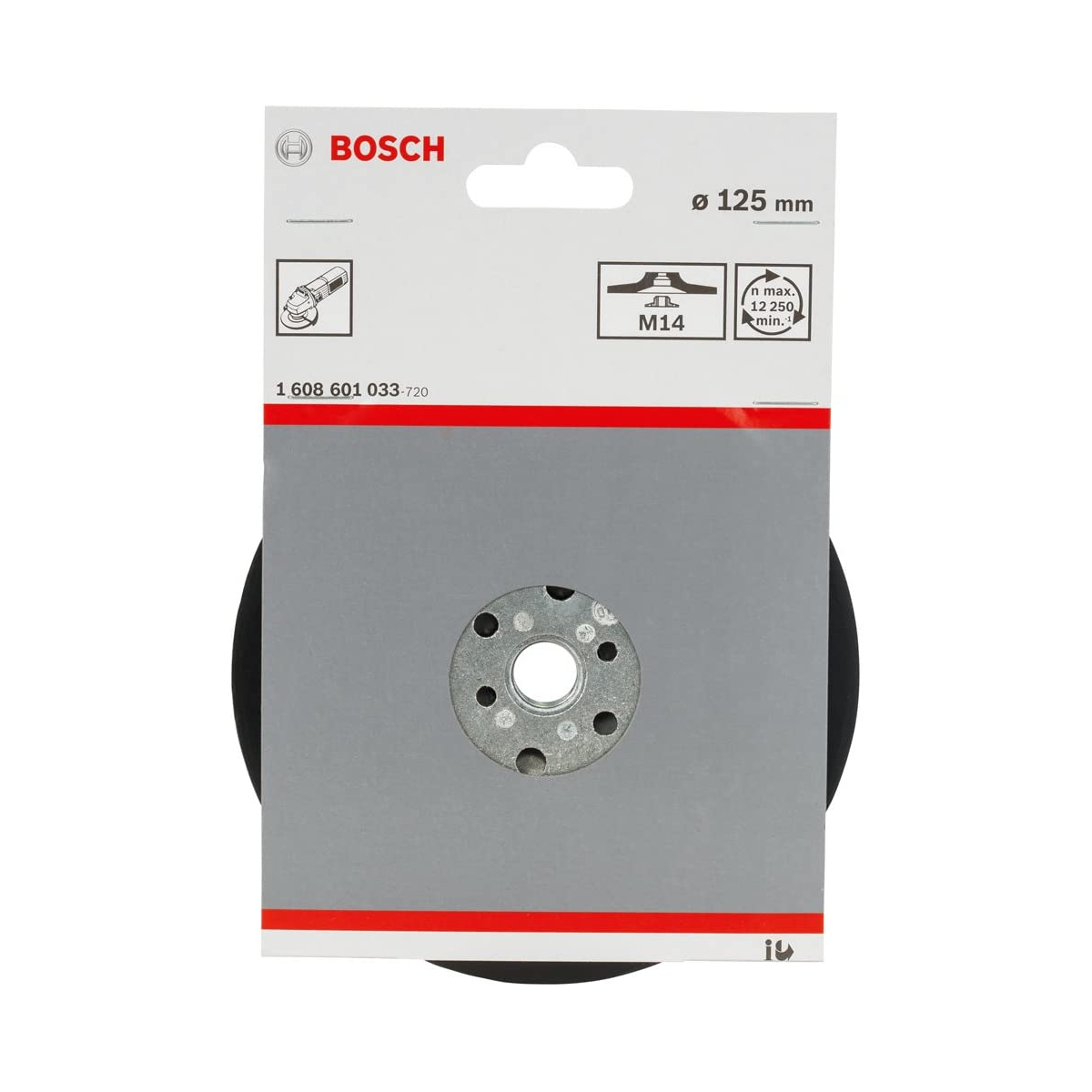 Bosch Plateau de ponçage ø125mm pour meuleuse d'angle M14 (1608601033)