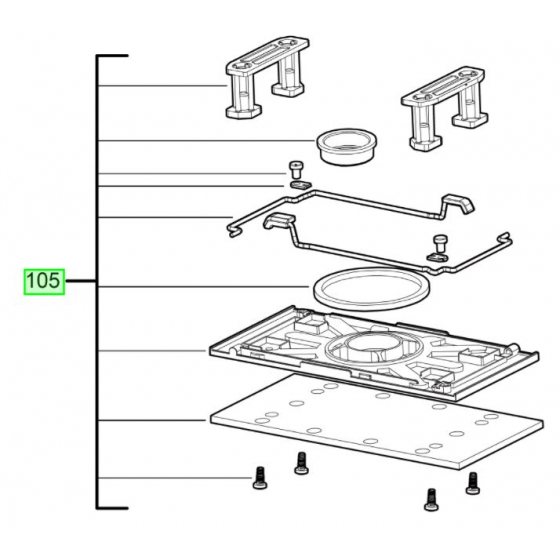 AEG Plateau de ponçage pour ponceuse FS250 (4931473235)